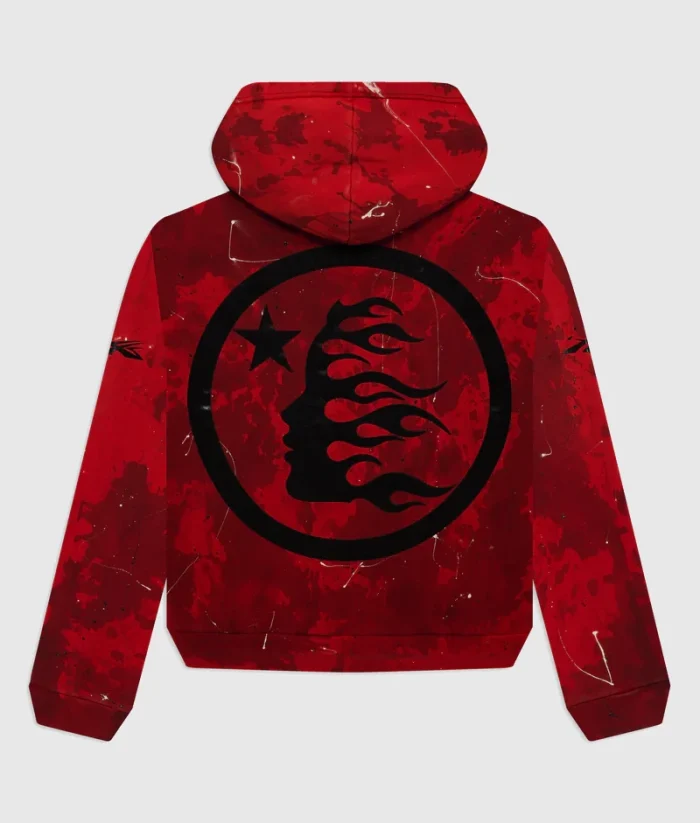 Hellstar Sports Red Tye-Dye Skull Hoodie