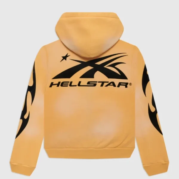 Hellstar Sports Zip-Up Hoodie Yellow