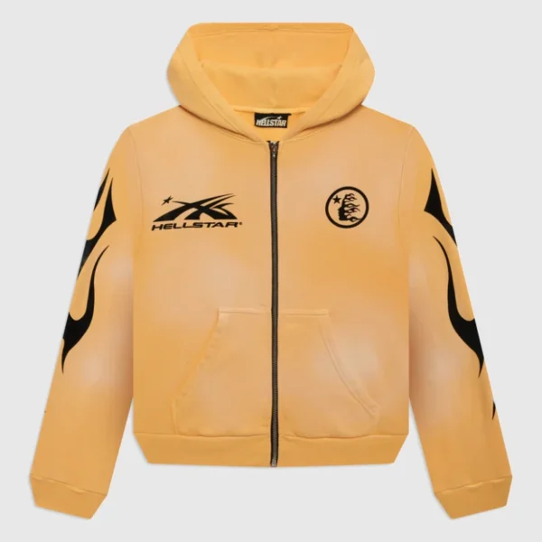 Hellstar Sports Zip-Up Hoodie Yellow