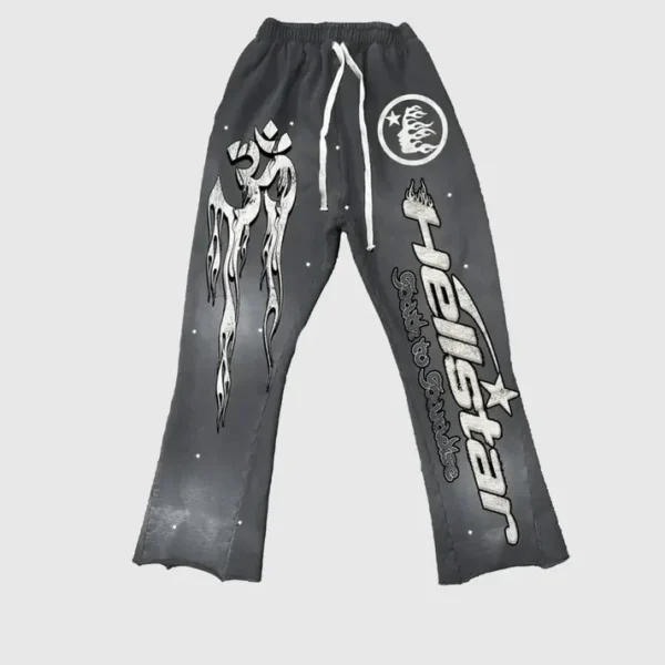 Hellstar Studios Racer Flare Sweatpants Black