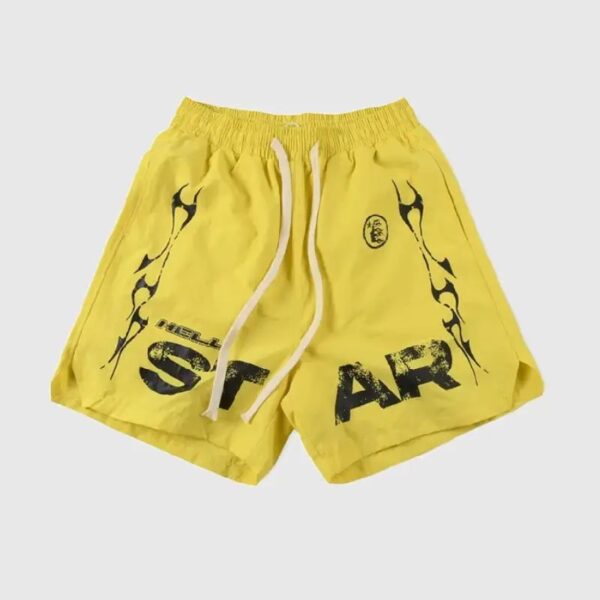 Hellstar Studios Records Star Yellow Shorts