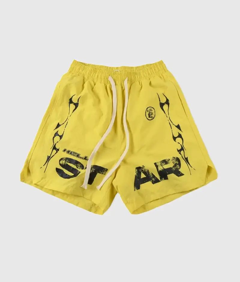 Hellstar Studios Records Star Yellow Shorts