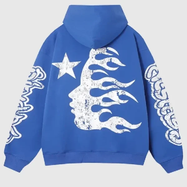 Hellstar Studios Records Yoga Hoodie Blue